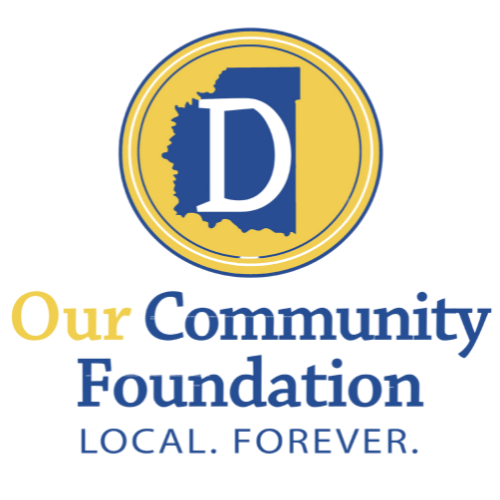 Our Community Foundation Logo. Tagline Local Forever.